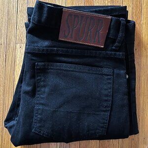 Men's Black SPURR NYDES 5 Pocket Denim Jeans Sz 32 No 02